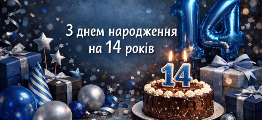 Привітання з днем народження на 14 років – найкращі побажання