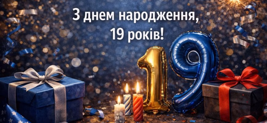 Привітання з днем народження на 19 років – кращі та душевні побажання