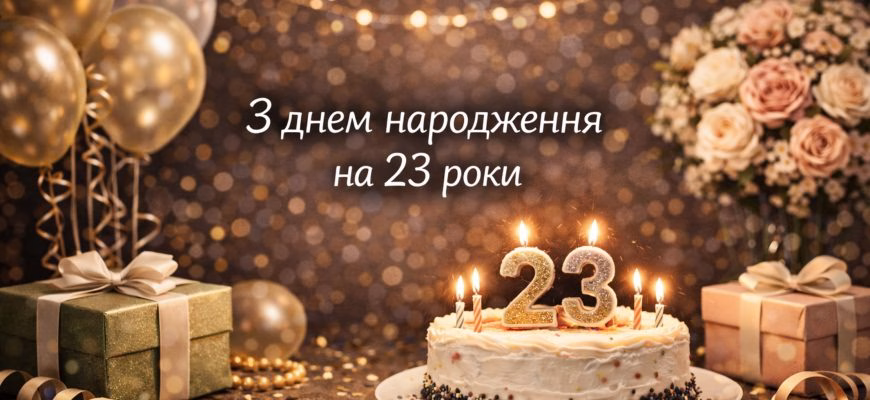 Привітання з днем народження на 23 роки – щирі та душевні побажання