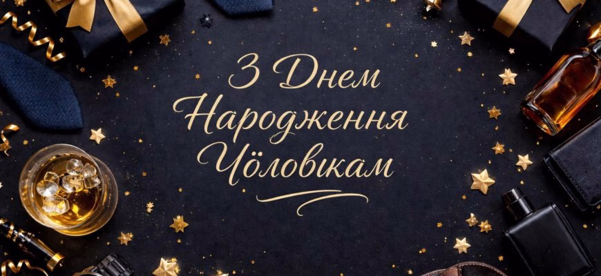 100 привітань з днем народження для сильної статі