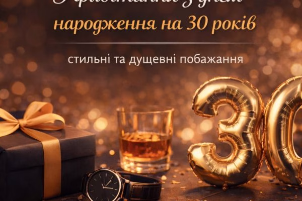 Привітання з днем народження на 30 років – оригінальні та щирі побажання