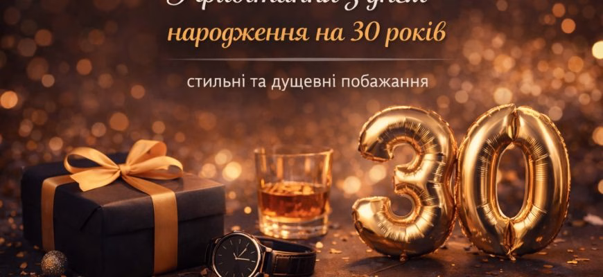 Привітання з днем народження на 30 років – оригінальні та щирі побажання